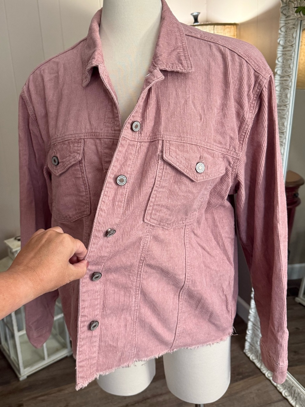 Kancan • Blush Pink Cotton Corduroy Jacket